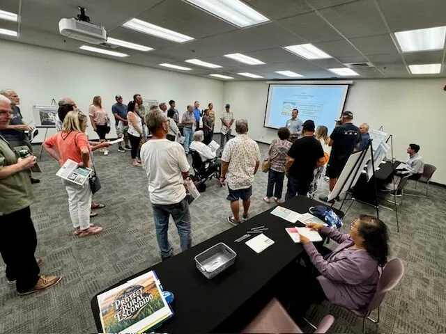 Neighbors gathered at a Protect Rural Escondido community meeting.